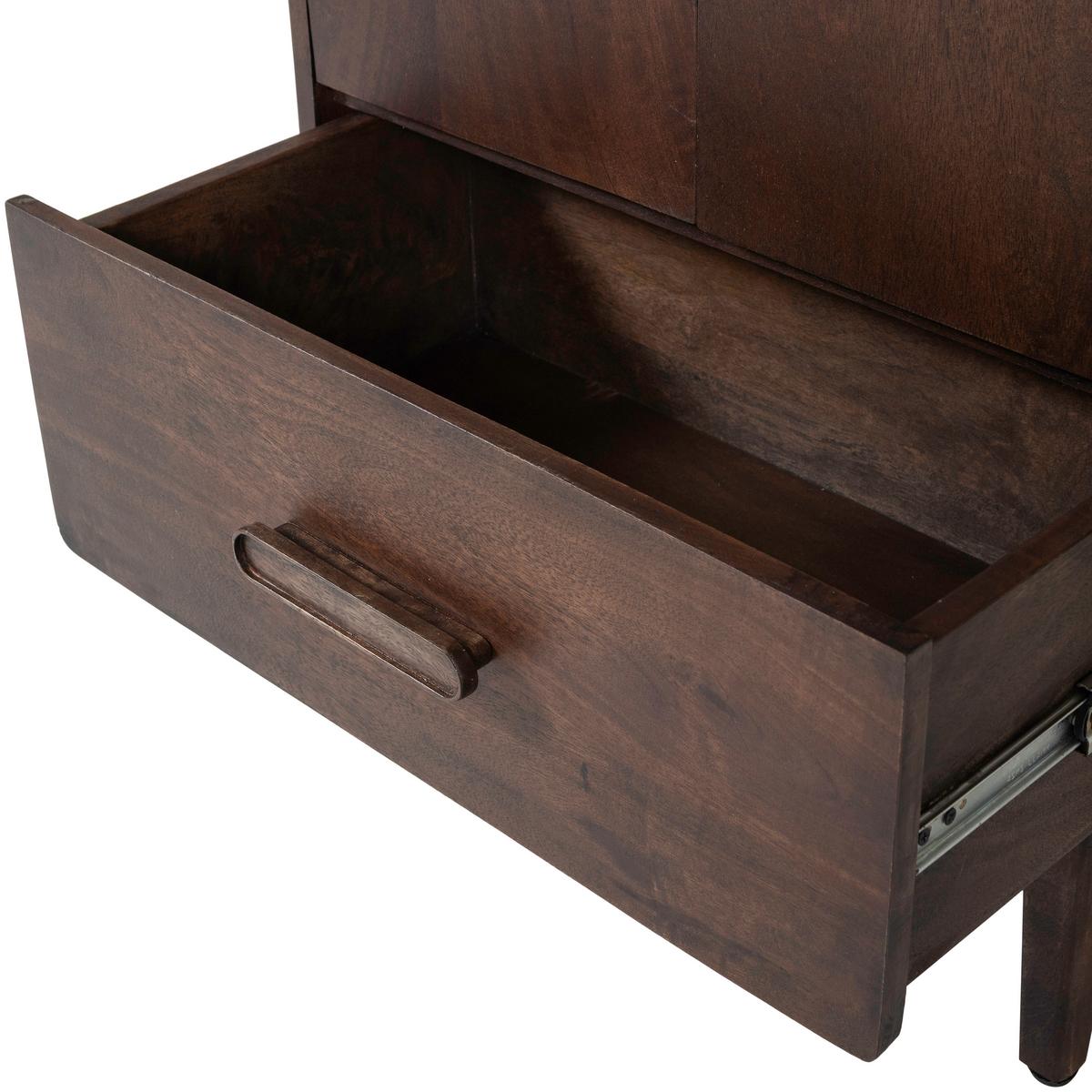 Kommode Liya Mangoholz - Dunkelbraun, Design, Holz (90/90/50cm) - Livetastic