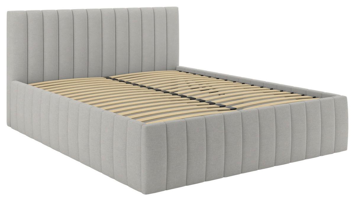 Tapecirani Krevet Orinoco - svijetlo siva/crna, Moderno, drvni materijal/metal (160/200cm) - Based