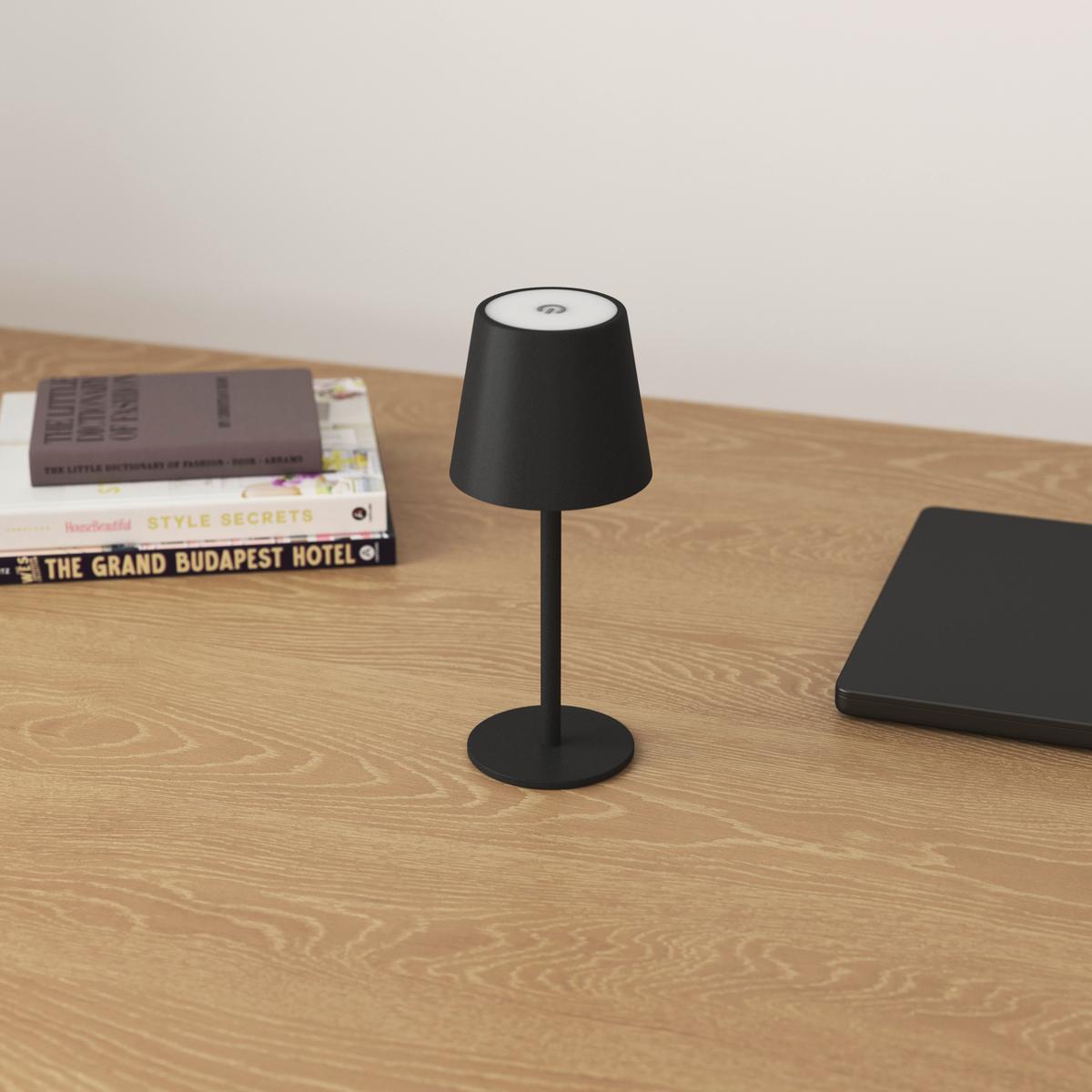 LAMPA STOŁOWA Z AKUMULATOREM JUBIDUBILÄUM - czarny, Basics, tworzywo sztuczne/metal (8,6/20,3cm) - Novel