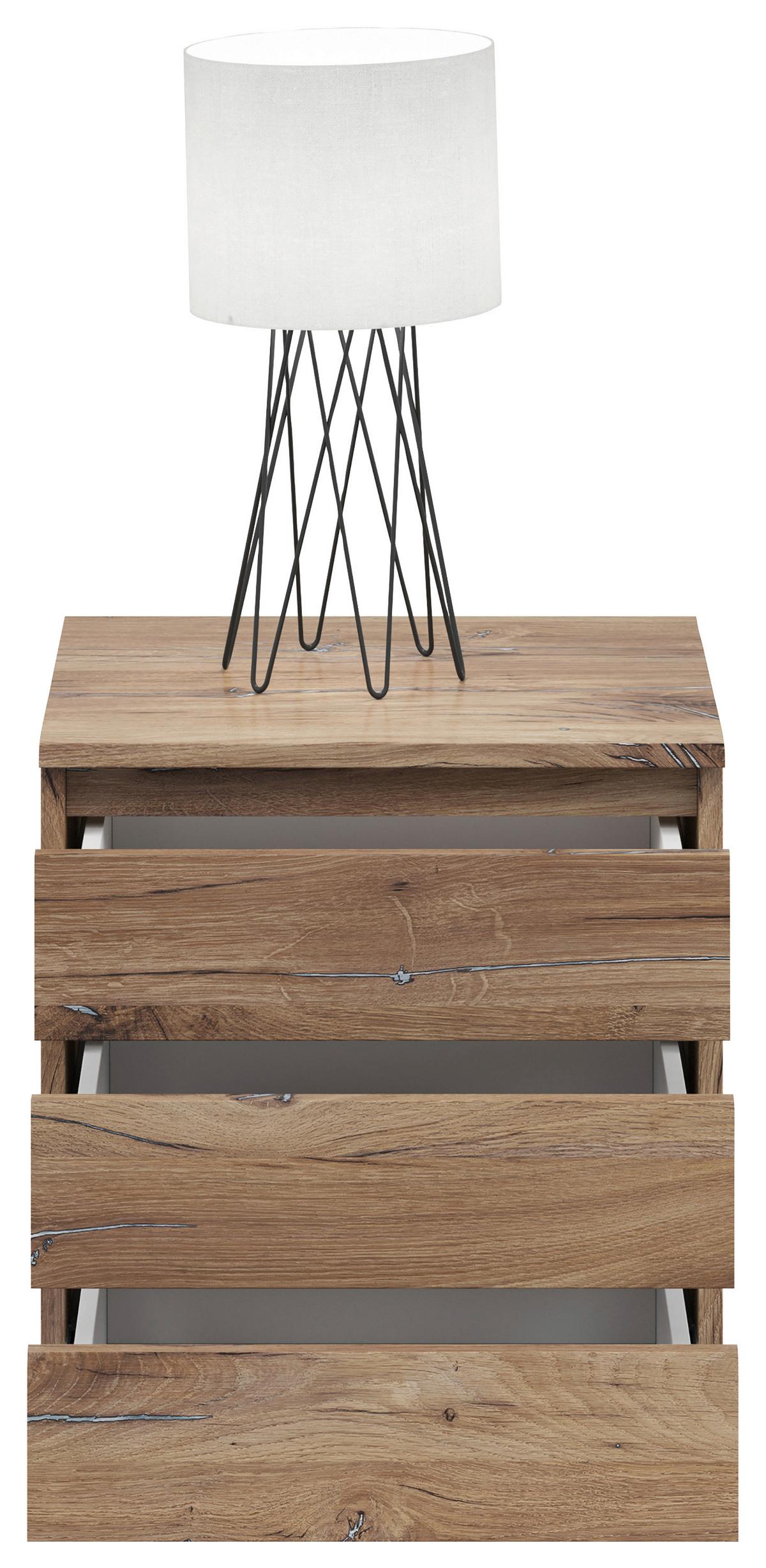 NOPTIERA SATURN - culoare lemn stejar/stejar închis la culoare, Konventionell, material pe bază de lemn (45/52/42cm)