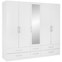 Șifonier HERFORD - alb, Modern, sticlă/material pe bază de lemn (226/210/54cm)