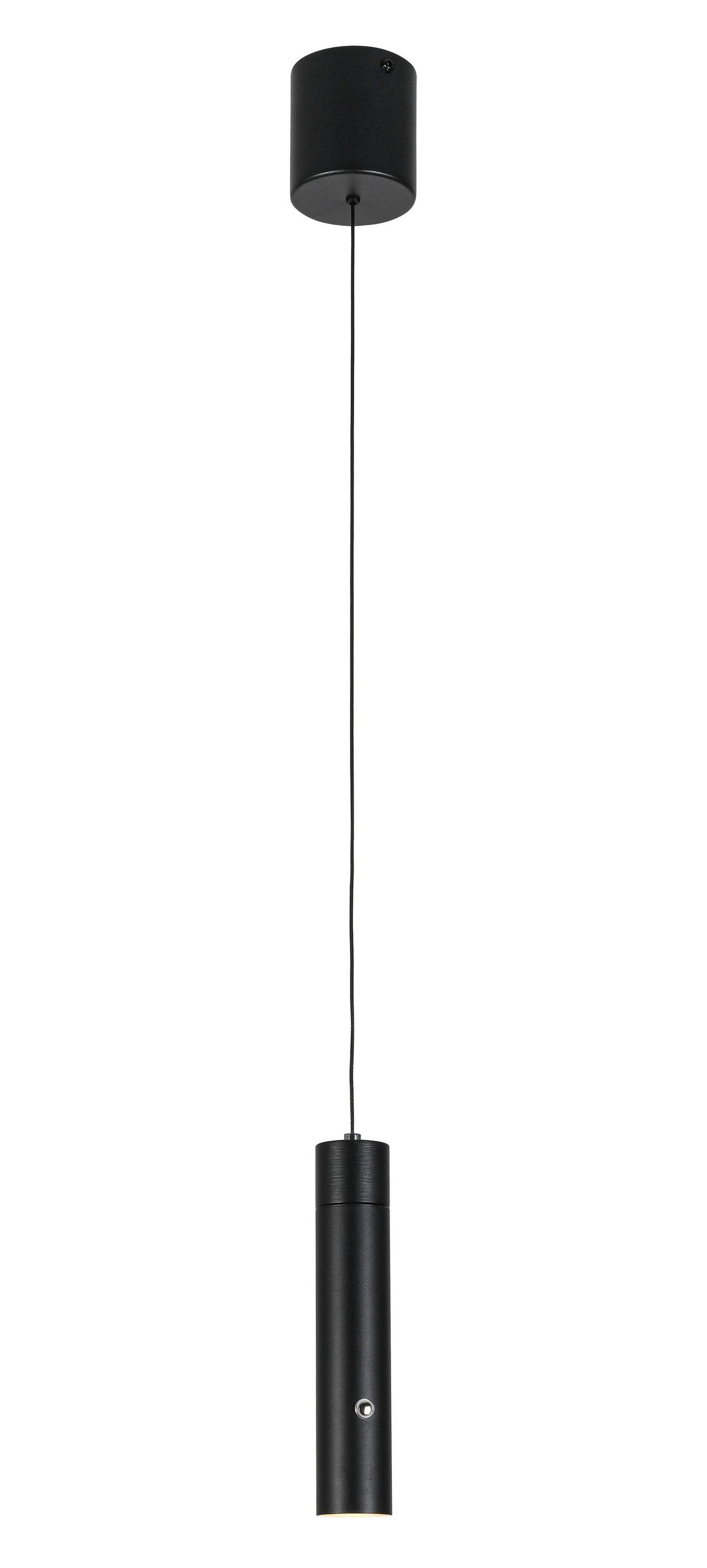 Viseča Svetilka Suso - črna, Moderno, kovina/umetna masa (3,8/3,8/150cm) - Mömax
