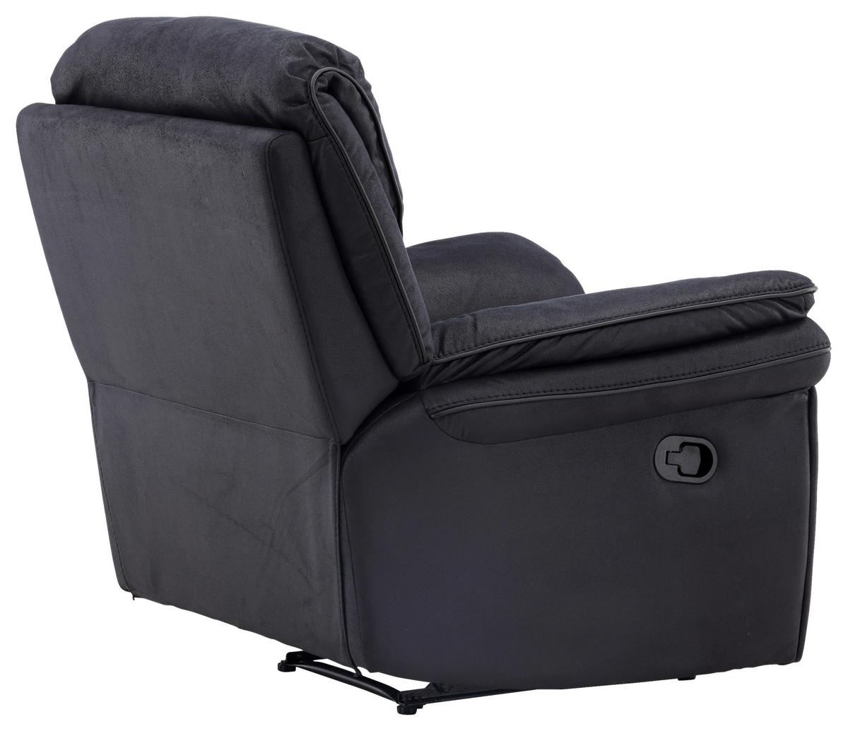 FERNSEHSESSEL SARANDA - Schwarz, Design, Kunststoff/Textil (104/103/99cm) - Livetastic