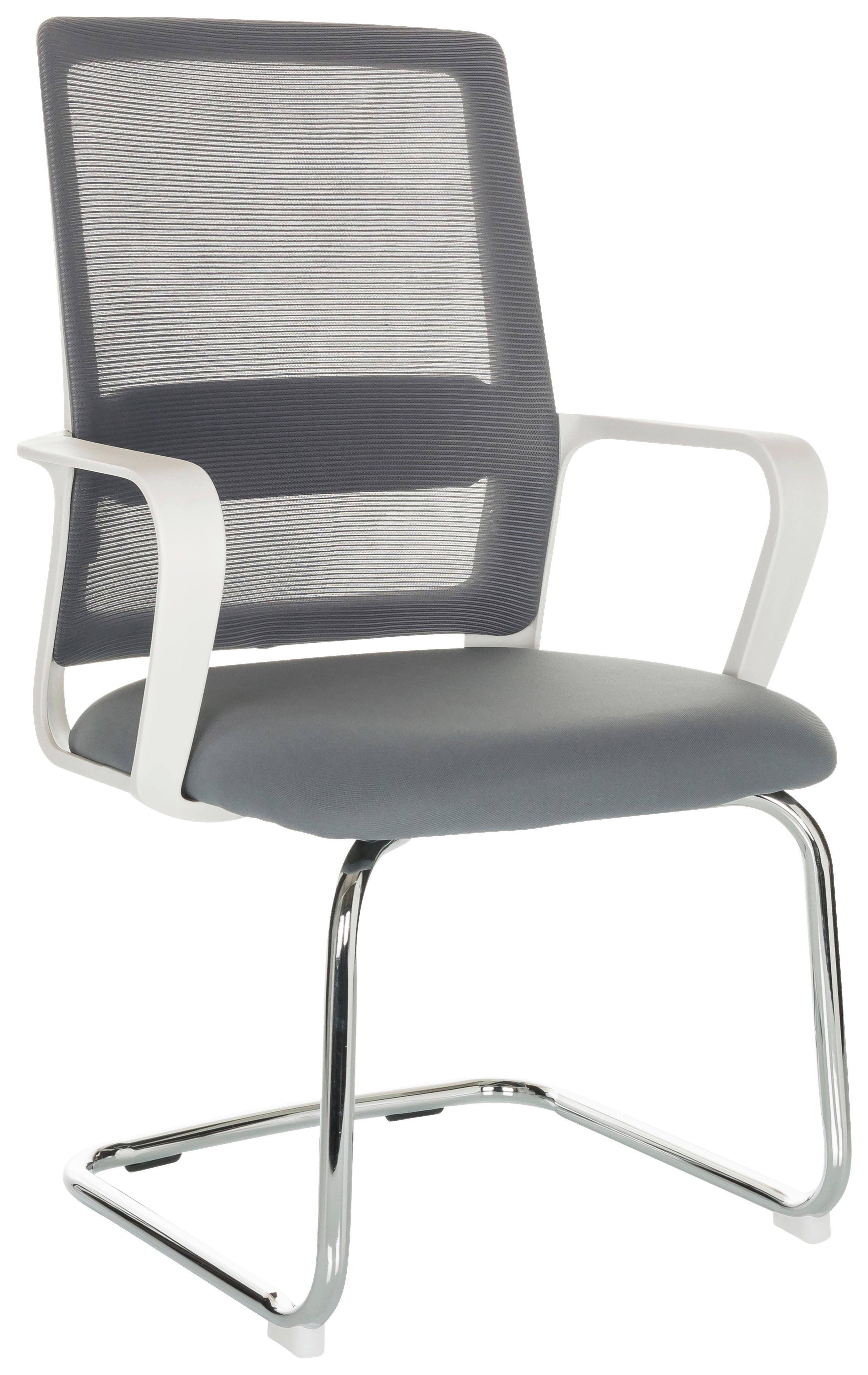 Konferenčni Stol Visiter W, Siva - srebrne barve/siva, Basics, kovina/tekstil (60/97-98/60cm) - MID.YOU