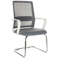 Konferenčni Stol Visiter W, Siva - srebrne barve/siva, Basics, kovina/tekstil (60/97-98/60cm) - MID.YOU