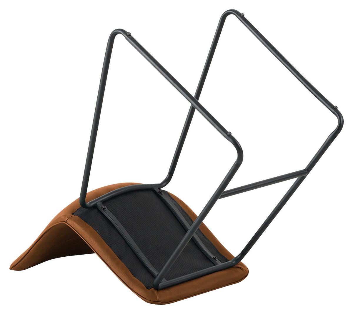 BARHOCKER-SET MILAN - Cognac/Schwarz, KONVENTIONELL, Kunststoff/Textil (49/98/54,5cm) - MID.YOU