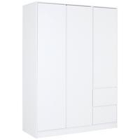 Omara Za Oblačila Basit, Bela - bela, Konvencionalno, leseni material (146,8/205,5/56,6cm)