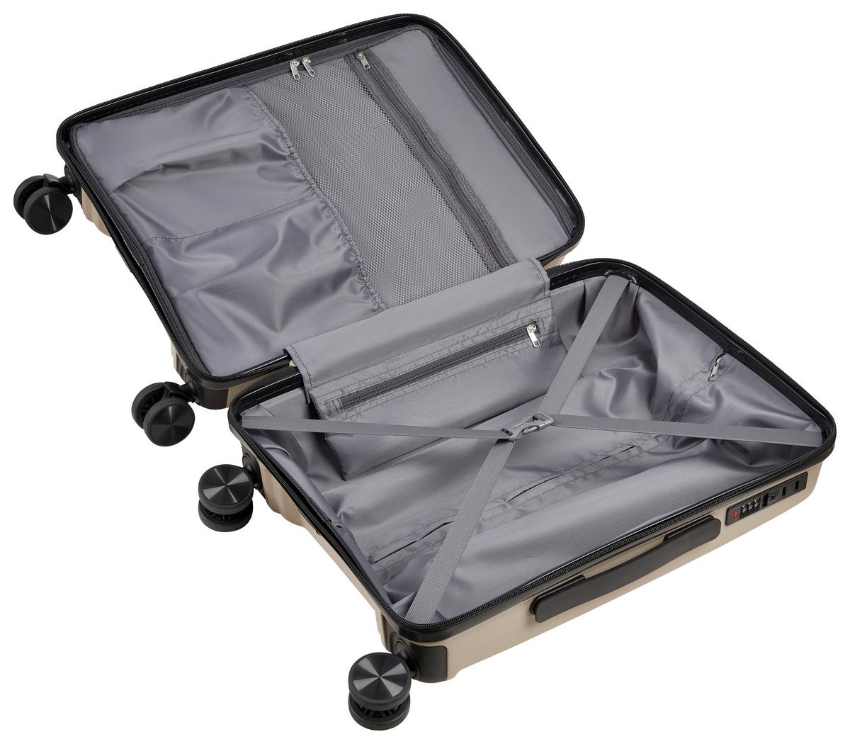 Reisekofferset Capri Grau - Grau, KONVENTIONELL, Kunststoff/Textil - Mömax
