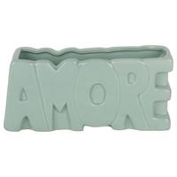 Vase Amore Mintgrün - Mintgrün, Basics, Keramik (22/11/6cm) - Mömax