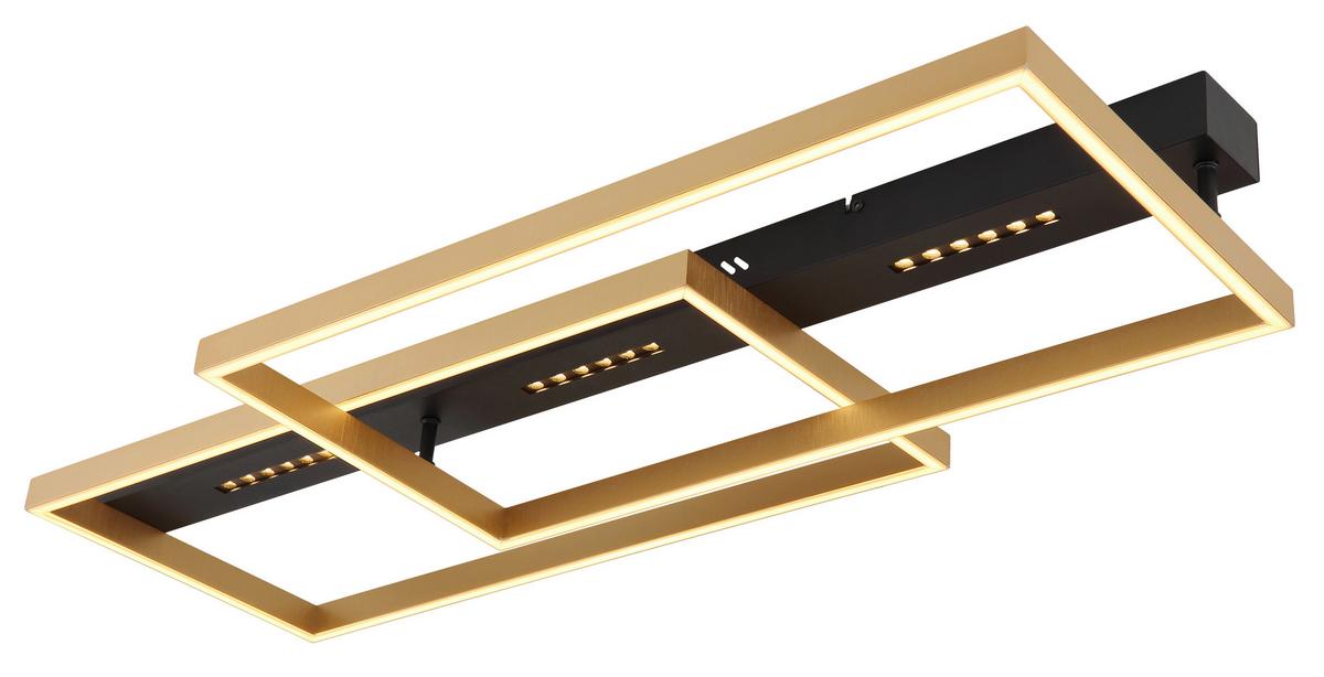 Stropna Led-svetilka Luffy, S Sijalko - zlate barve/črna, Design, kovina/umetna masa (90/39,8/10,2cm)