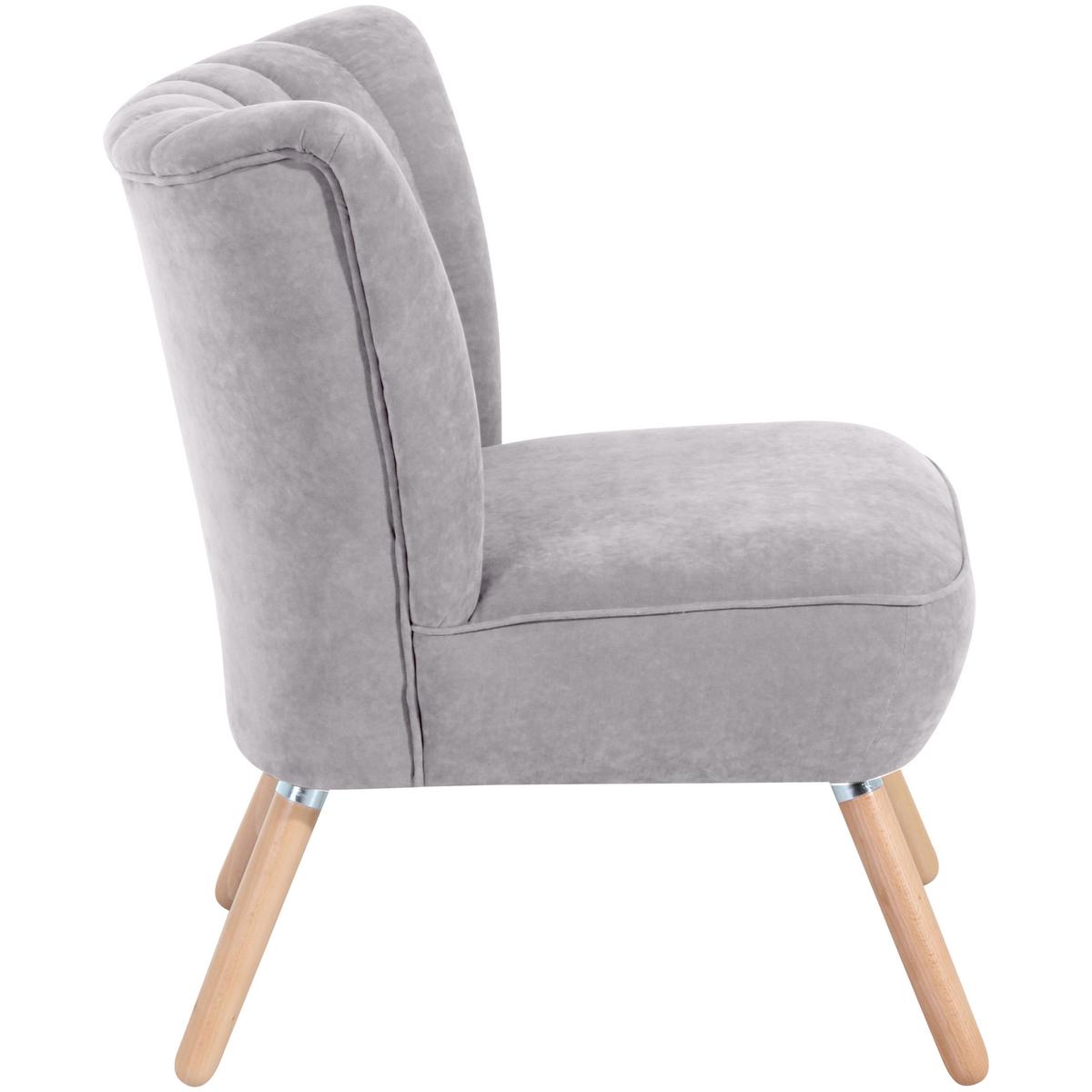 SESSEL ALESSANDRO - Silberfarben/Buchefarben, Design, Holz/Textil (70/80/66cm) - Max Winzer