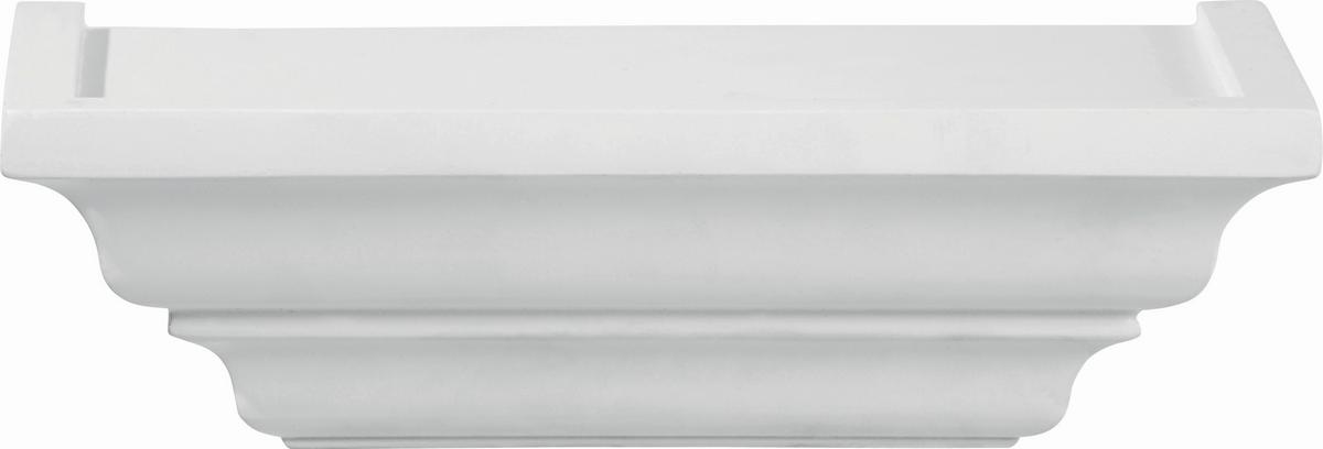 Wandboard in Weiß - Weiß, ROMANTIK / LANDHAUS, Holzwerkstoff (25/7,5/12,5cm) - Mömax