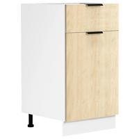 KÜCHENUNTERSCHRANK FASOLA - Honigeiche/Weiss, Trend, Holzwerkstoff/Kunststoff (40/82/46cm) - MID.YOU