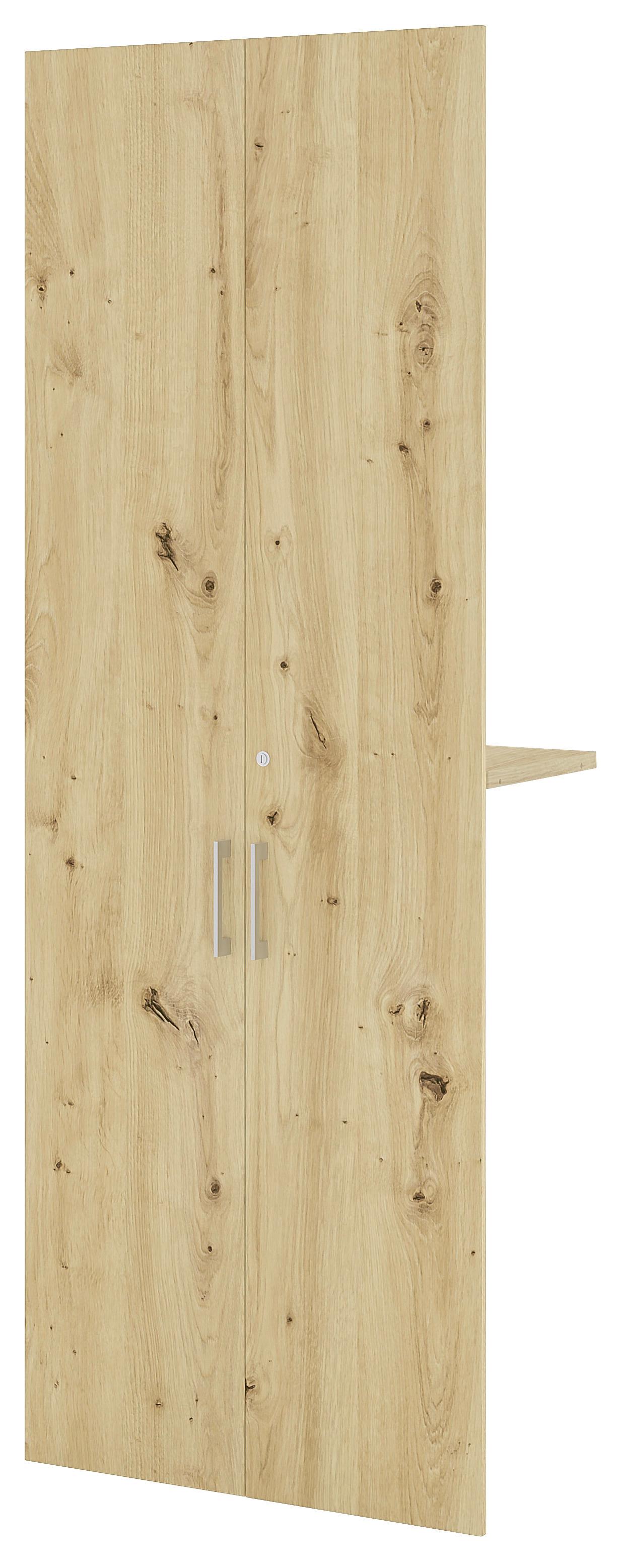 Türenset Big Profi Office - Alufarben/Eiche Artisan, Modern, Holzwerkstoff/Metall (77/211/40cm) - Mömax