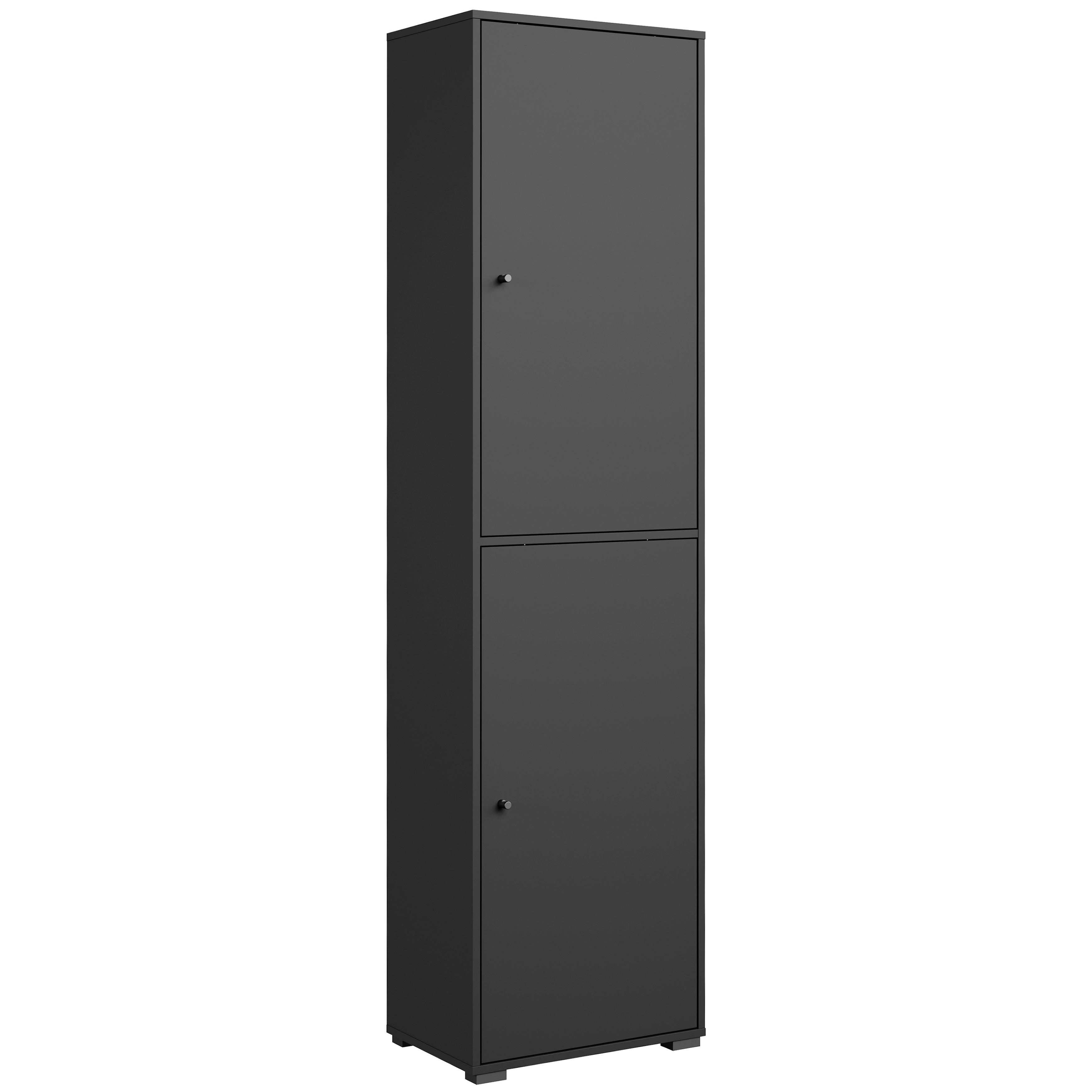 Schuhschrank Dino 026 Schwarz - Schwarz, Basics, Holzwerkstoff/Kunststoff (50/190/33cm) - P & B