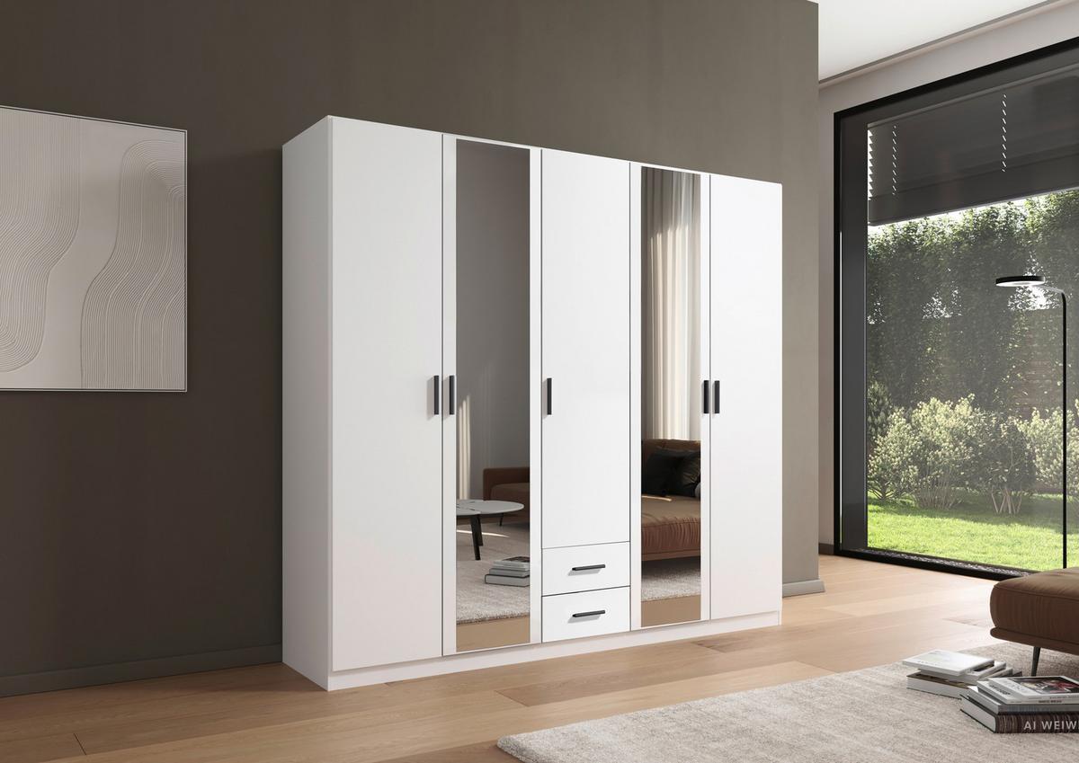 DULAP USI ROTATIVE DESPINA - alb, Konventionell, material pe bază de lemn (226/210/54cm)