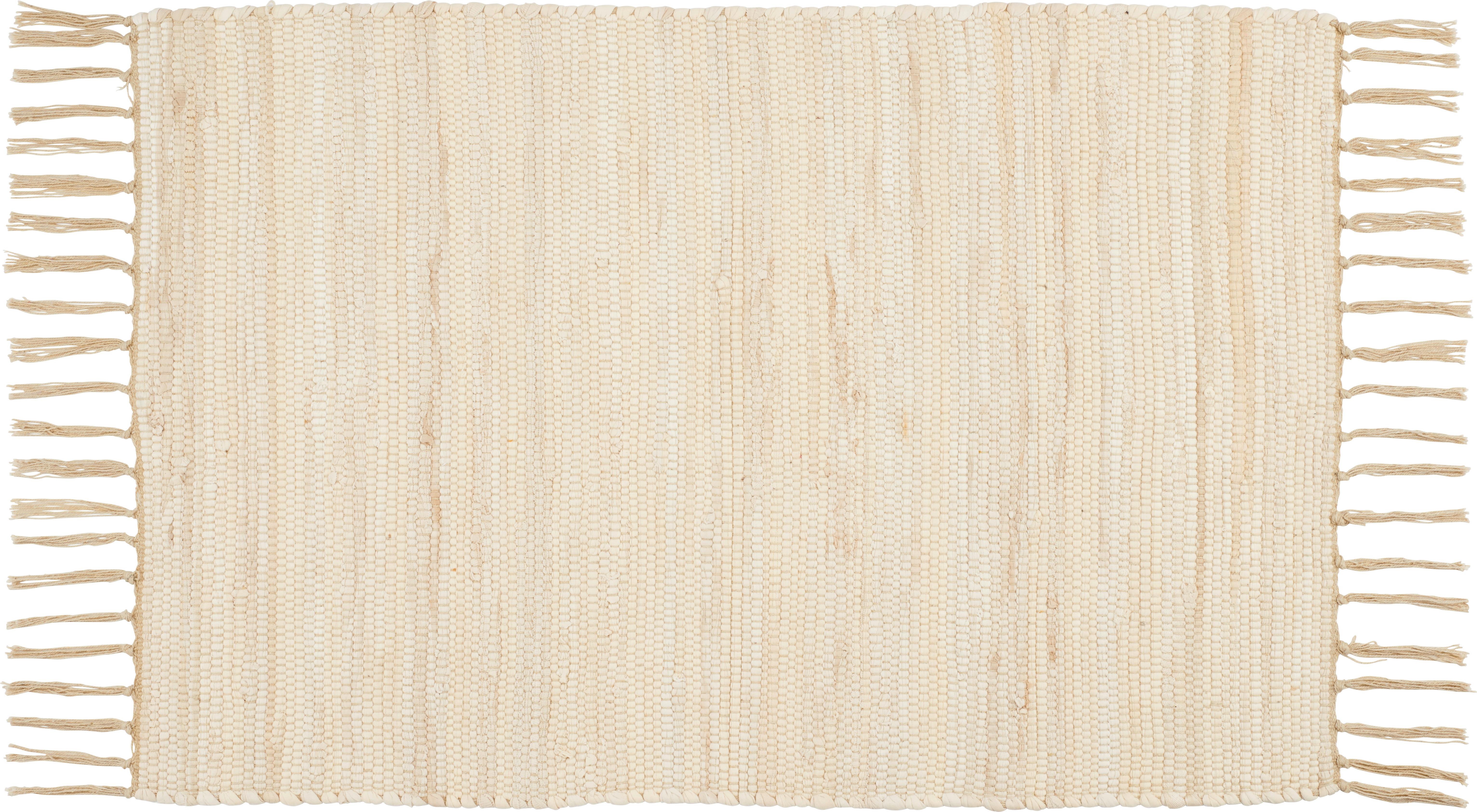 Fleckerlteppich Julia 1 in Creme ca. 60x90cm - Creme, ROMANTIK / LANDHAUS, Textil (60/90cm) - Modern Living