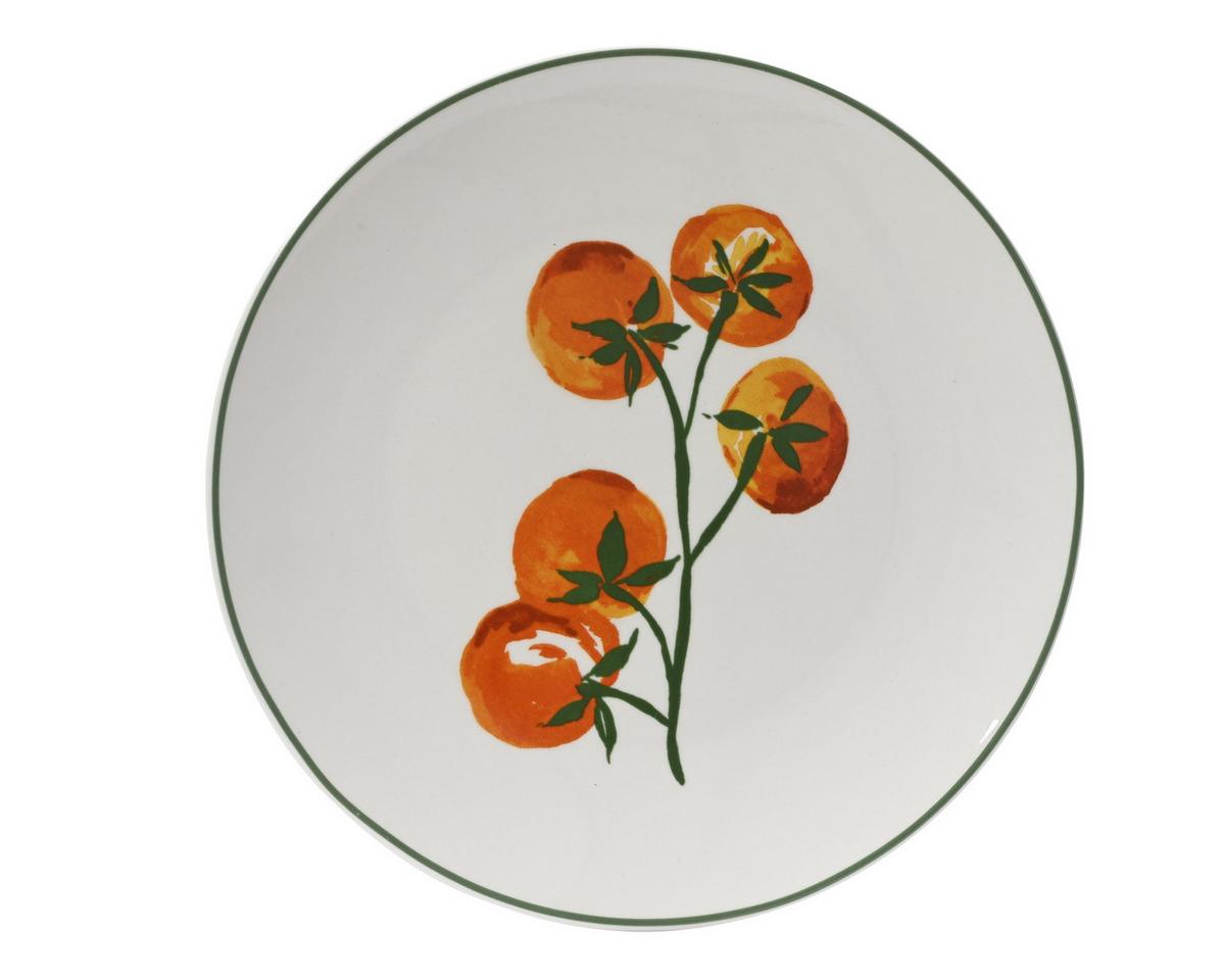 Tanjur Plitki Lori Ø/v: 20,2x2,3 Cm - bijela/crvena, Basics, keramika (20,2/2,3cm)