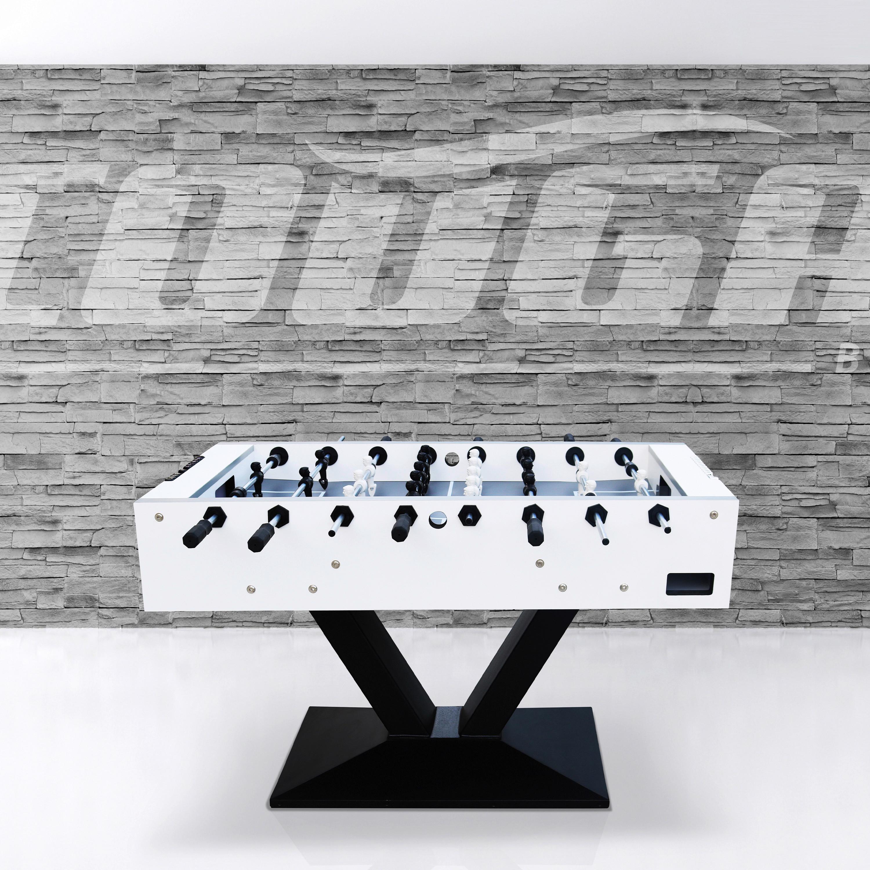 Tischfußball Worldcup Premium Pro - Schwarz/Weiß, KONVENTIONELL, Holz/Metall (76/90/144cm) - Ambia Garden