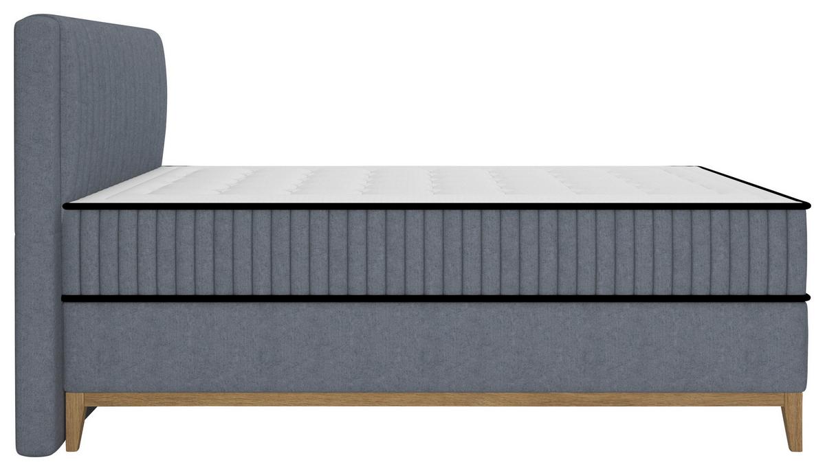Bett Elena Blau ca. 120x200cm - Blau, KONVENTIONELL, Holz/Holzwerkstoff (120/200cm) - Sembella