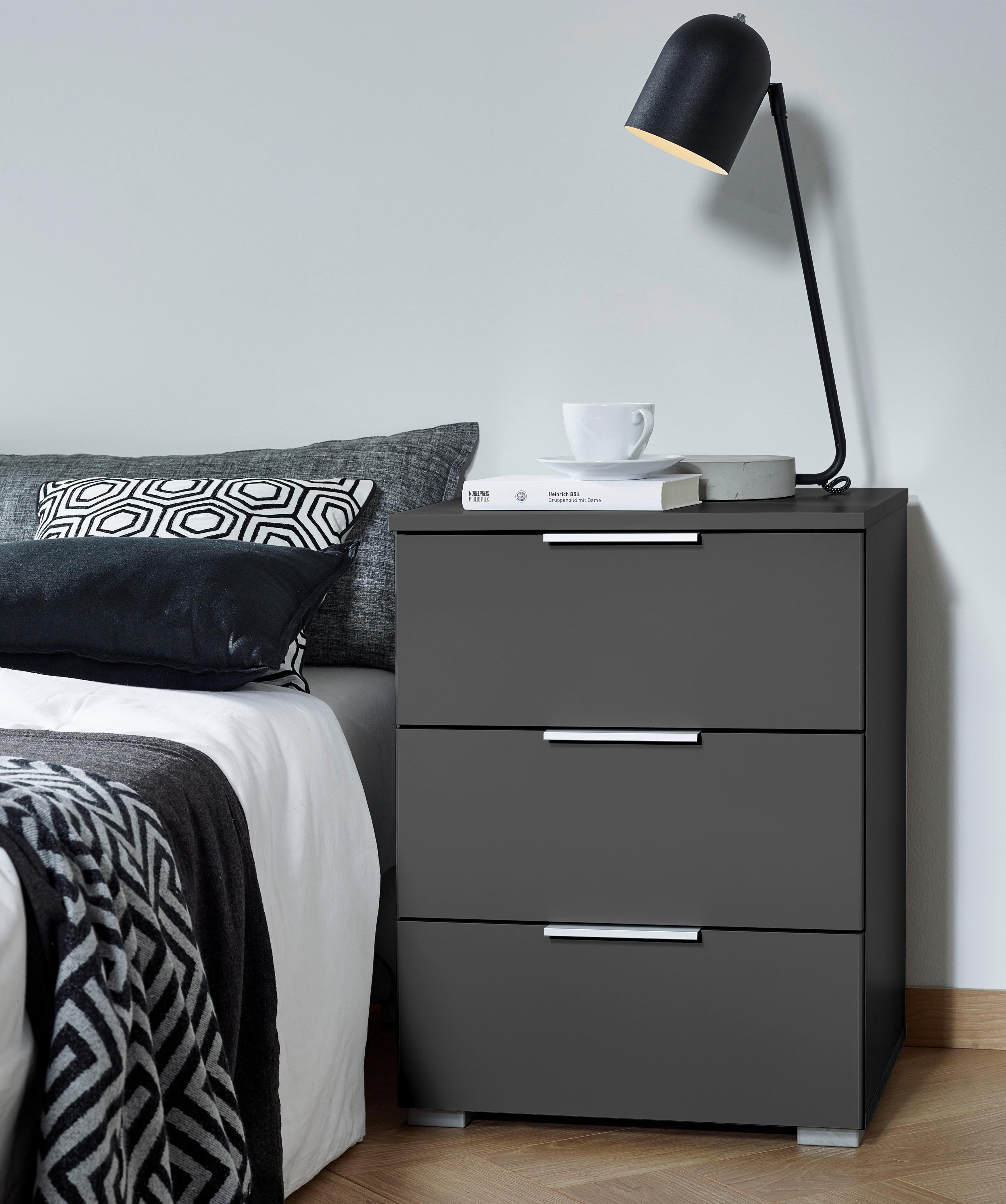 NOPTIERA ALABAMA - gri, Modern, material pe bază de lemn (47/62/42cm) - Modern Living