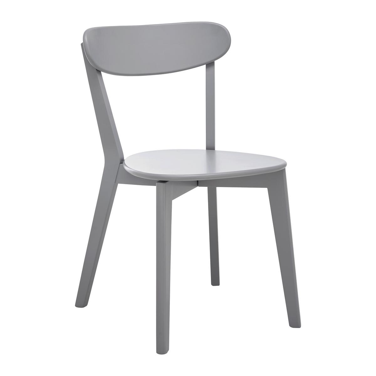 Stuhl-Set Lorca Grau Holz massiv - Grau, MODERN, Holz (45/79/52cm) - Bessagi Home