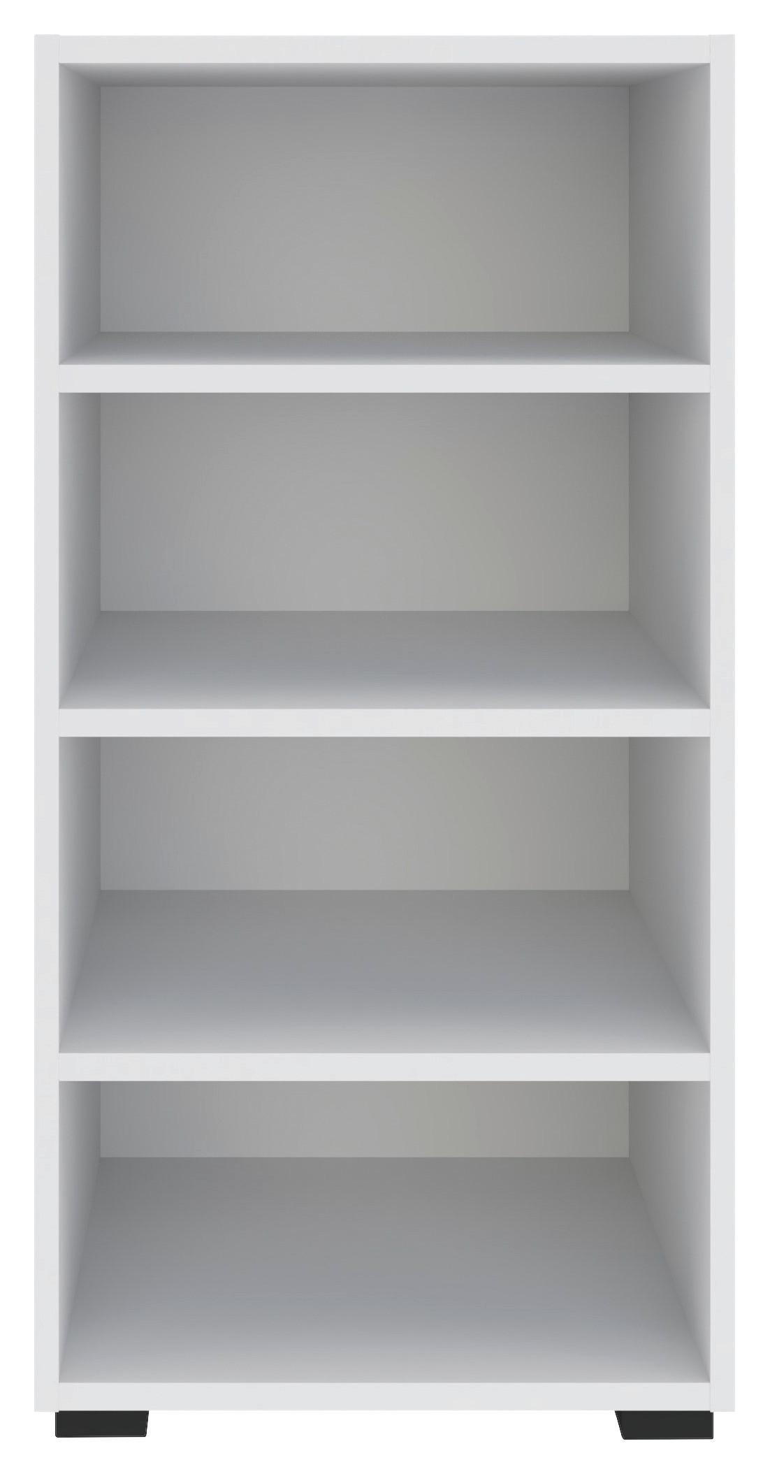 Regal Unit Bele Barve - črna/bela, Moderno, leseni material (45,6/89,6/40cm) - Based
