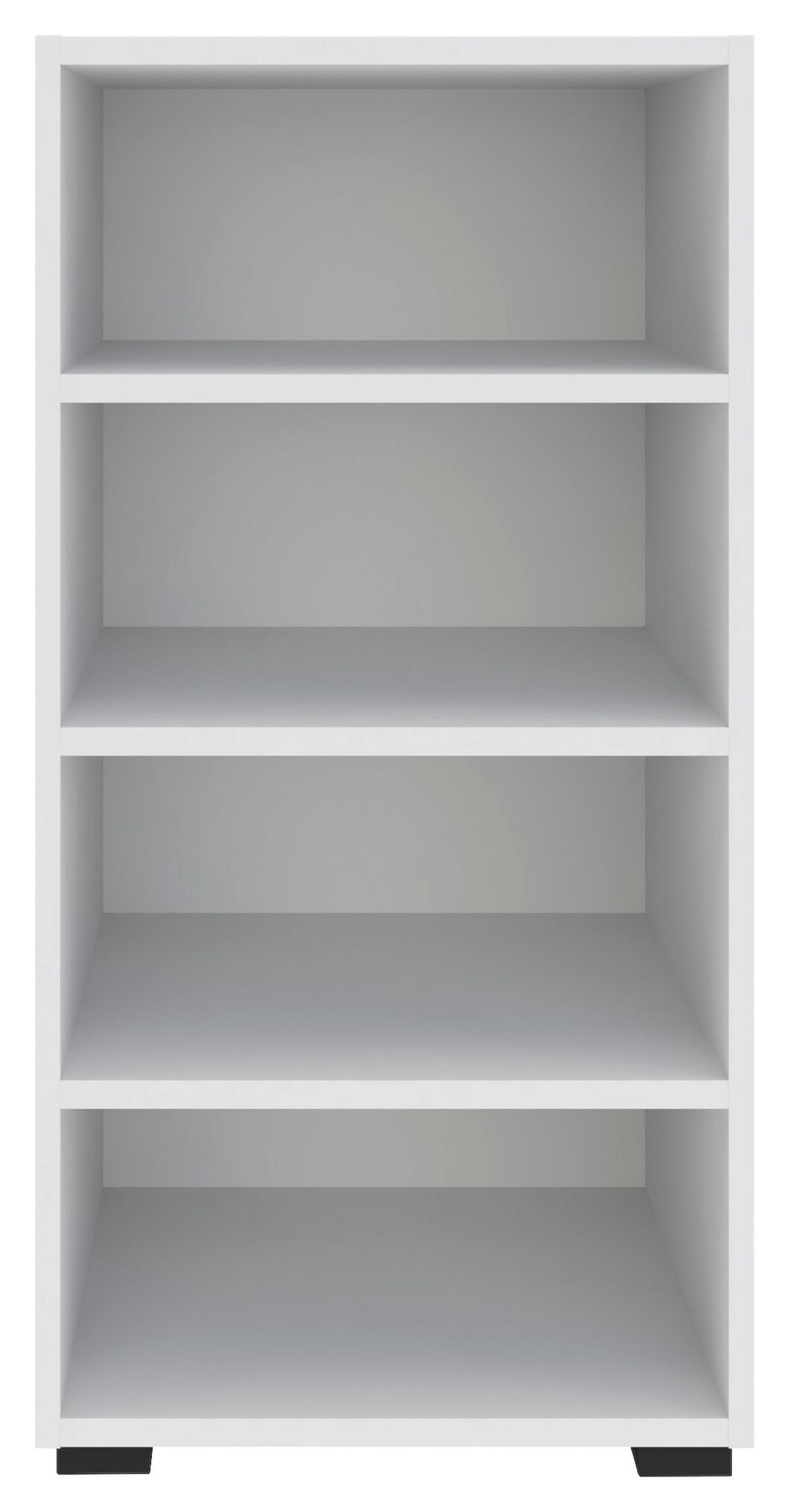 Regal Unit Bele Barve - črna/bela, Moderno, leseni material (45,6/89,6/40cm) - Based
