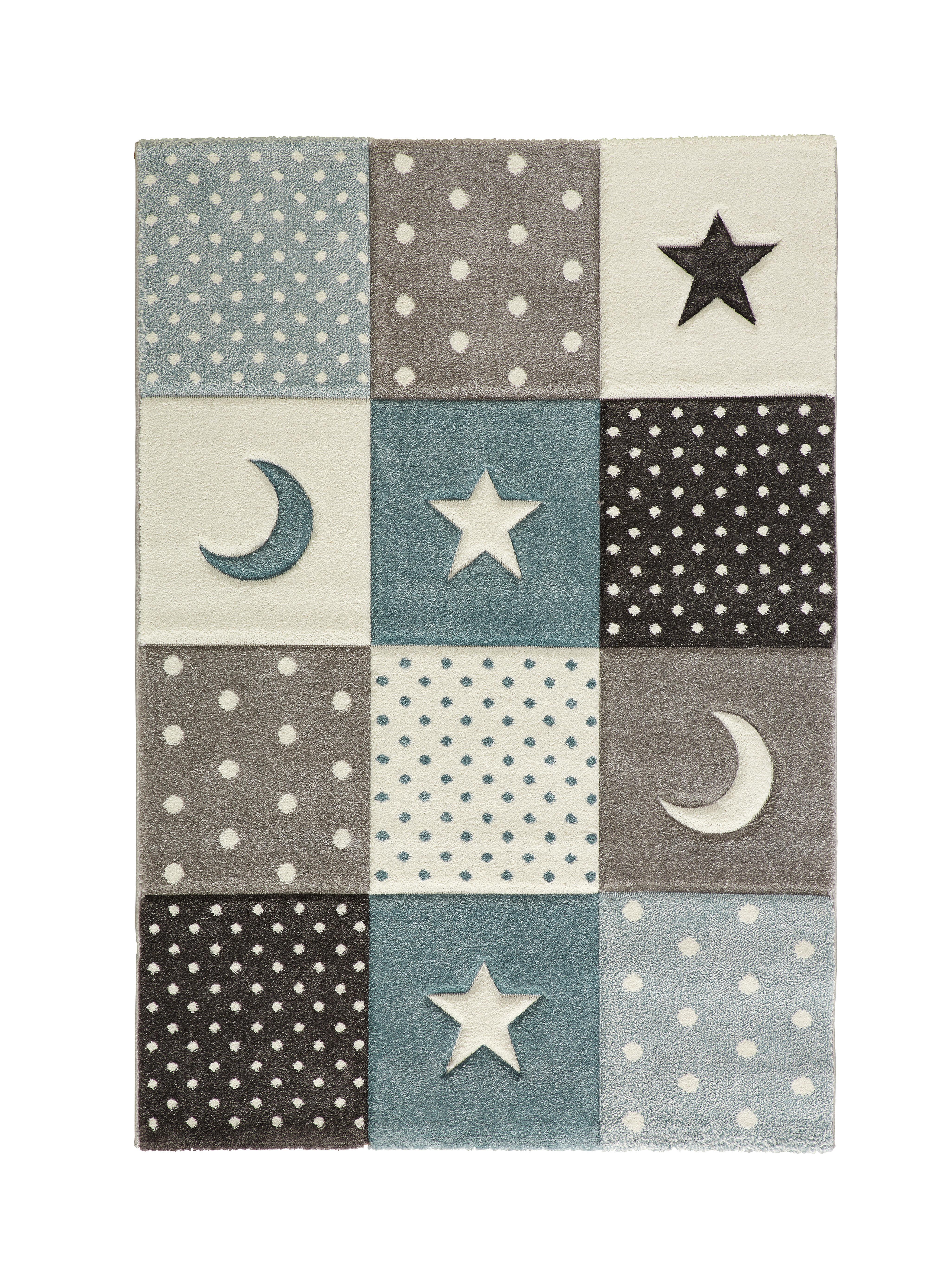 Kinderteppich Mickey Blau/Grau ca. 100x150cm - Blau, Textil (100/150cm) - Mömax modern living