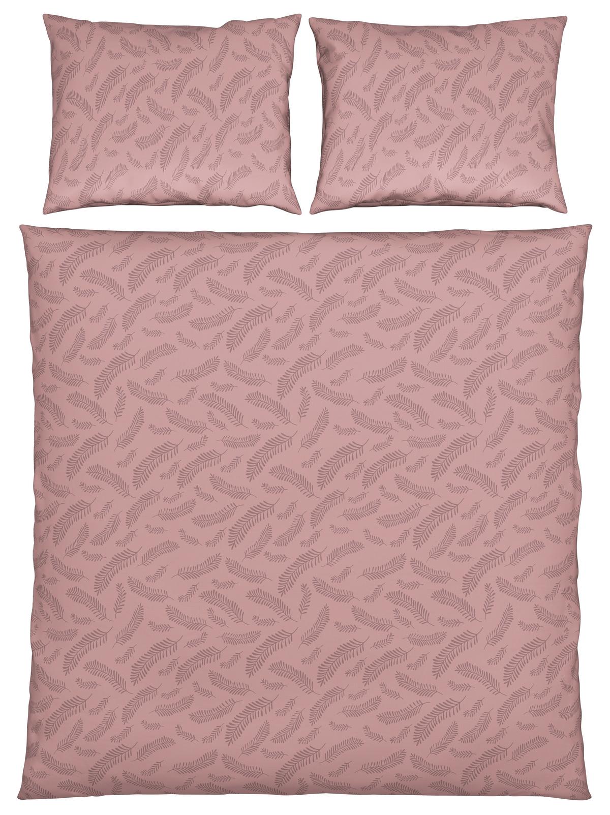 Lenjerie de pat Ferns,cca. 200x220/2x50x70 cm - mov, Modern, textil (200/220cm) - Mömax