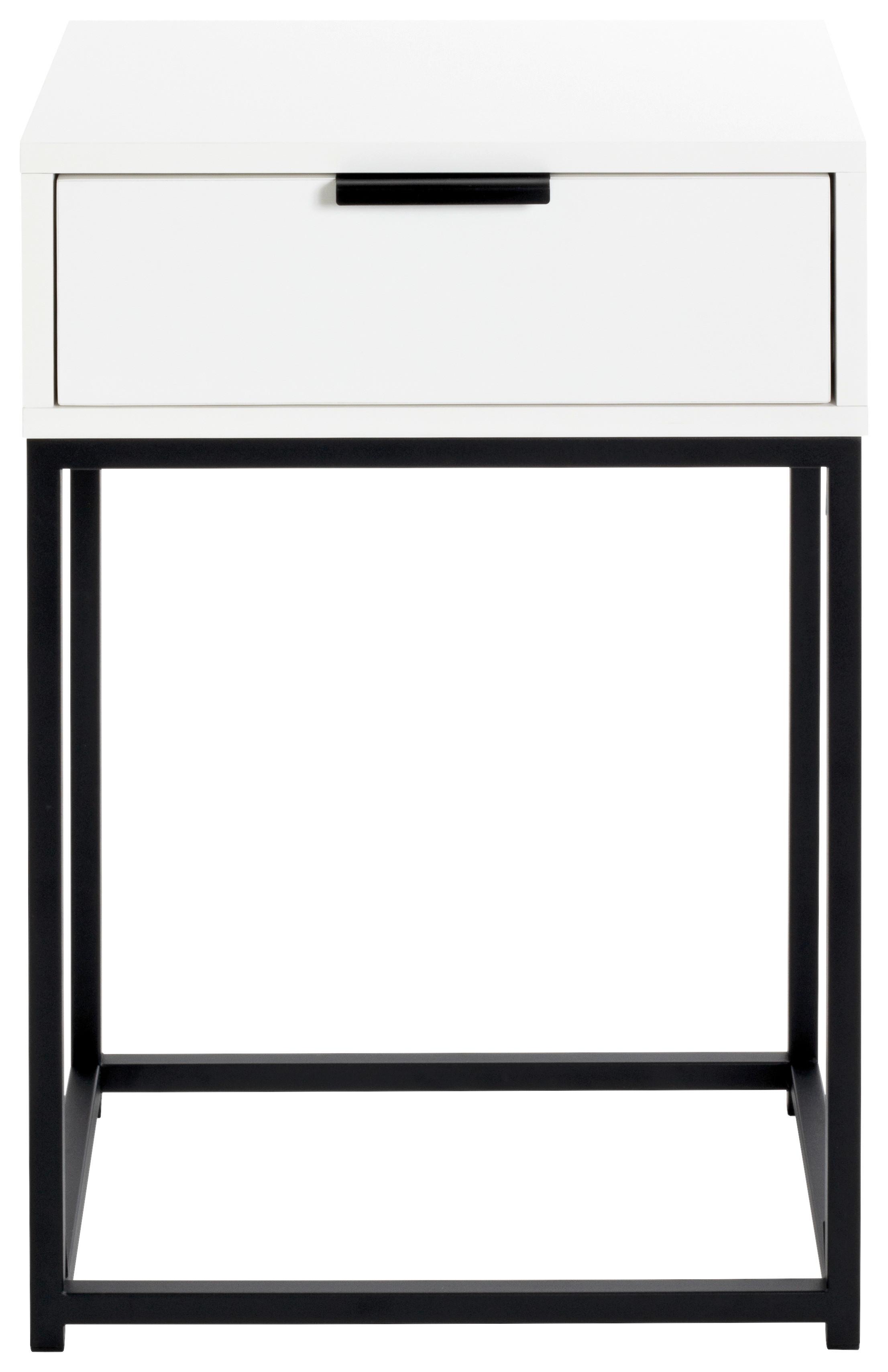 NOPTIERA ILVA - alb/negru, Konventionell, metal/material pe bază de lemn (40/60/28cm) - Mömax
