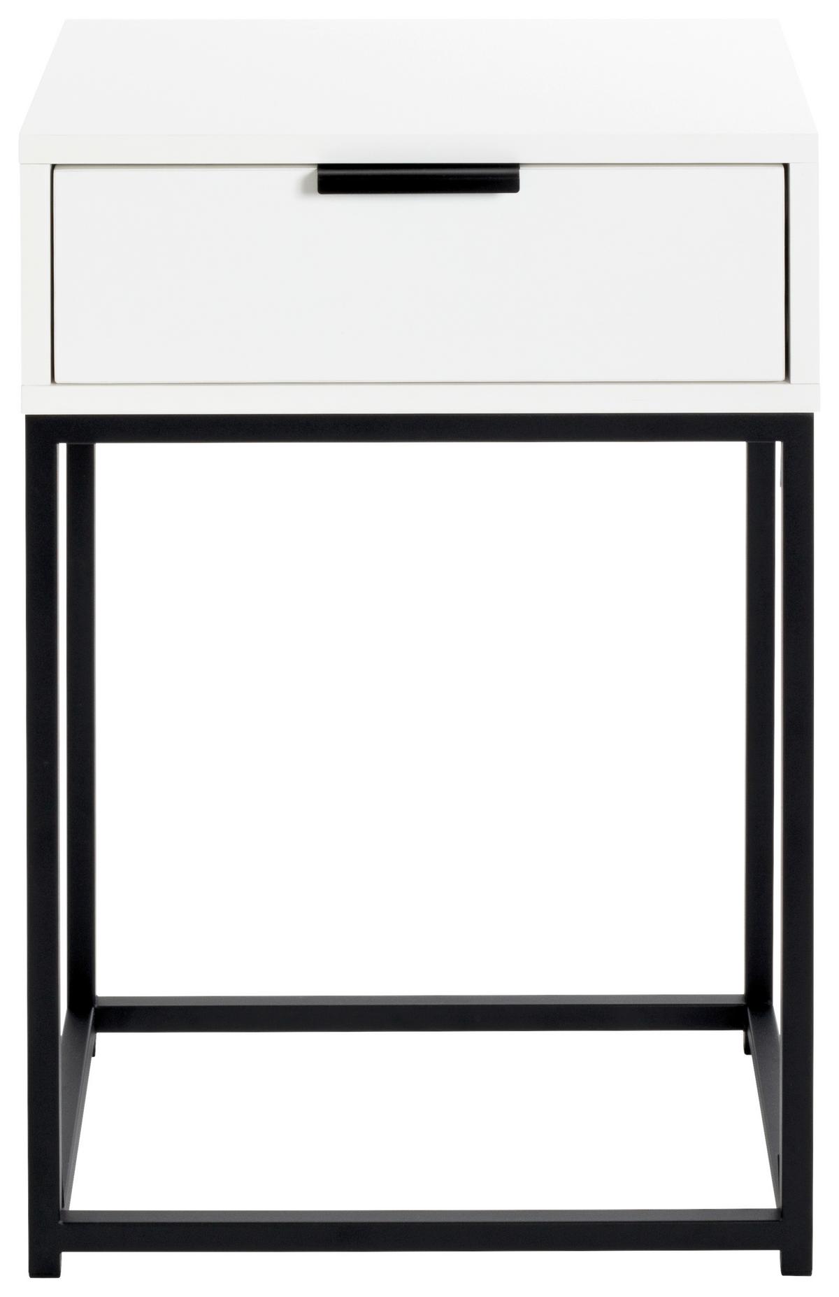 NOPTIERA ILVA - alb/negru, Konventionell, metal/material pe bază de lemn (40/60/28cm) - Mömax