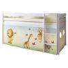 Spielbett Holz Malte ca. 90x200 cm Safari - Multicolor/Weiß, Natur, Holz (90/200cm) - MID.YOU