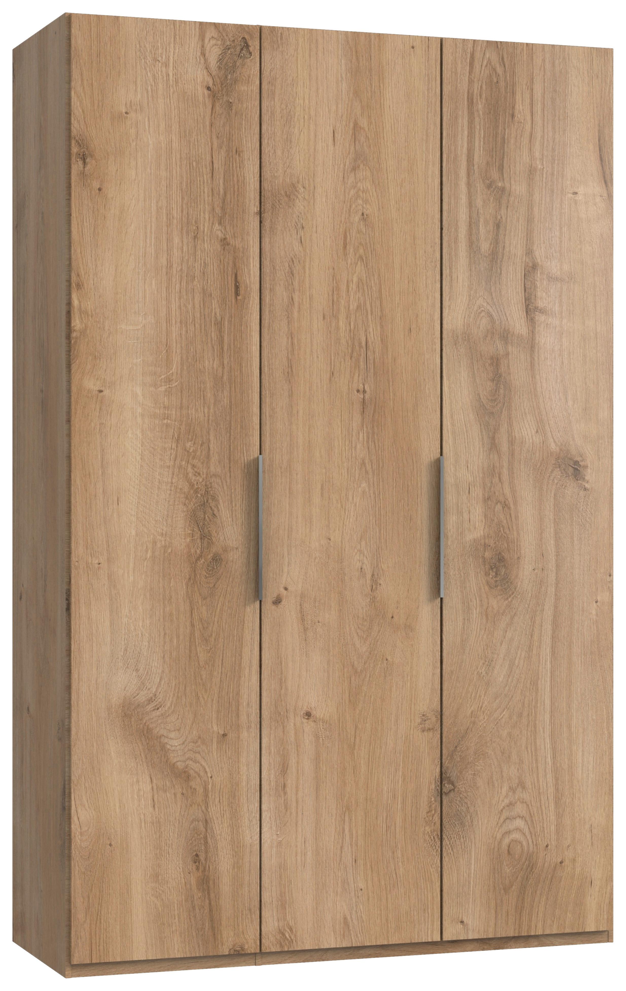 Drehtürenschrank Level 36A ca. 150x236x58 cm Eiche Dekor - Chromfarben/Eichefarben, MODERN, Holzwerkstoff (150/236/58cm) - MID.YOU