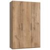 Drehtürenschrank Level 36A ca. 150x236x58 cm Eiche Dekor - Chromfarben/Eichefarben, MODERN, Holzwerkstoff (150/236/58cm) - MID.YOU