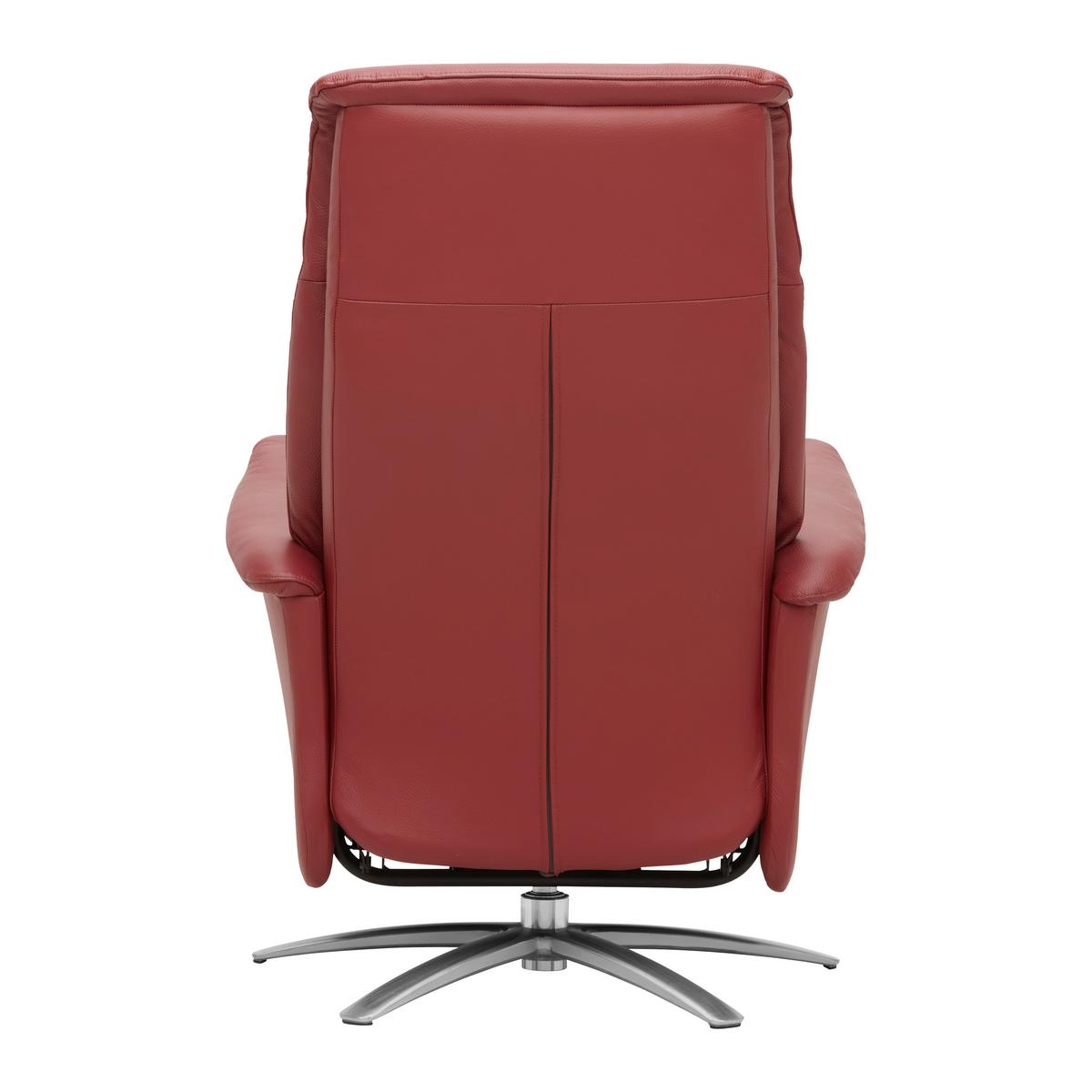 Relaxsessel Tom Leder Rot - Rot, MODERN, Leder/Metall (78/113/85cm) - Premium Living