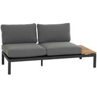 LOUNGESOFA H16599 - Anthrazit/Grau, MODERN, Holz/Textil (175/70/84cm) - Siena Garden