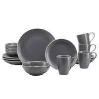 Kombiservice Industrial Chic in Anthrazit, 16-teilig - Anthrazit, KONVENTIONELL, Keramik - Creatable