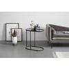 SIDOBORD NOBILE -SB- - svart, Modern, metall/glas (55/55/29cm) - Mömax