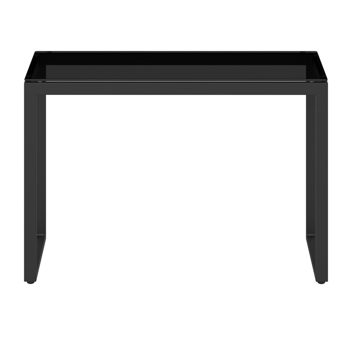 Loungegarnitur Valentina Hellgrau Metall/Textil/Glas - Hellgrau/Schwarz, Modern, Glas/Textil (90/65/74cm) - Bessagi Garden