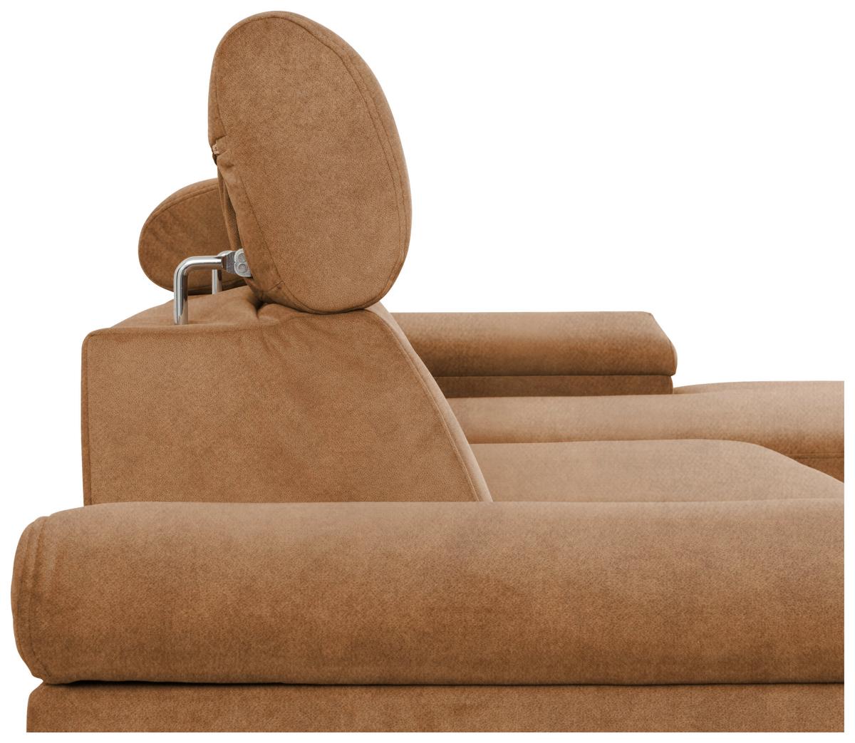 Kutna Garnitura Santi - boje jantara/crna, Moderno, tekstil/metal (258/176cm) - Modern Living
