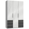 Ormar S Klasičnim Vratima Level 36 D - boje grafita/bijela visoki sjaj, Moderno, drvni materijal/metal (150/236/58cm) - Modern Living