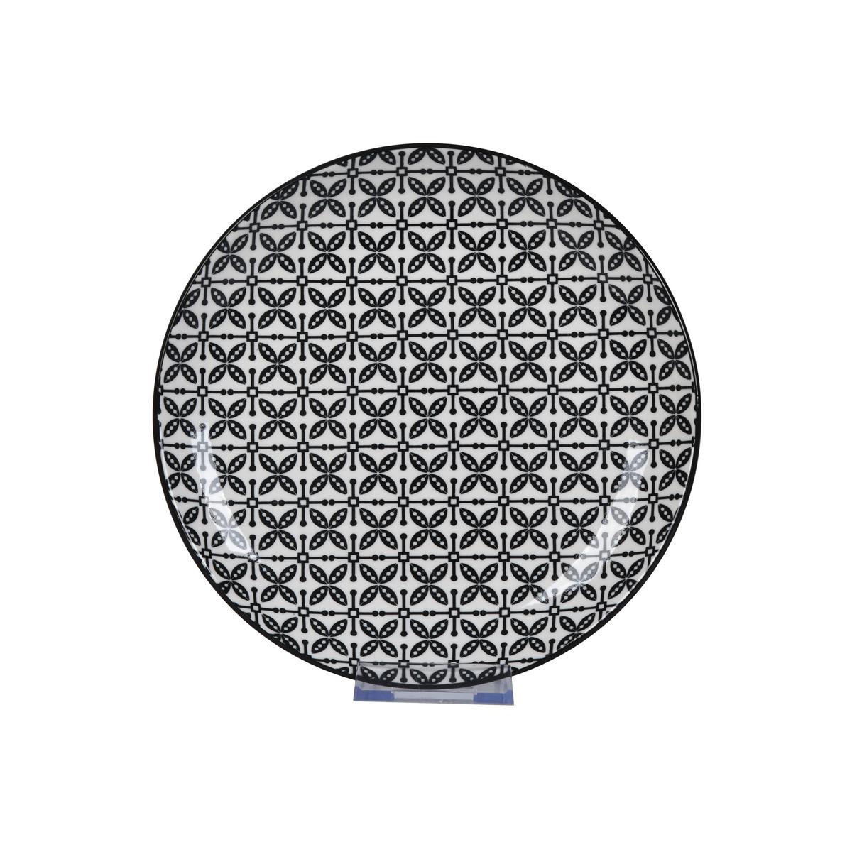 Dessertteller Shiva Schwarz/Weiß - Schwarz/Weiß, LIFESTYLE, Keramik (20,4/2,5cm) - Mömax