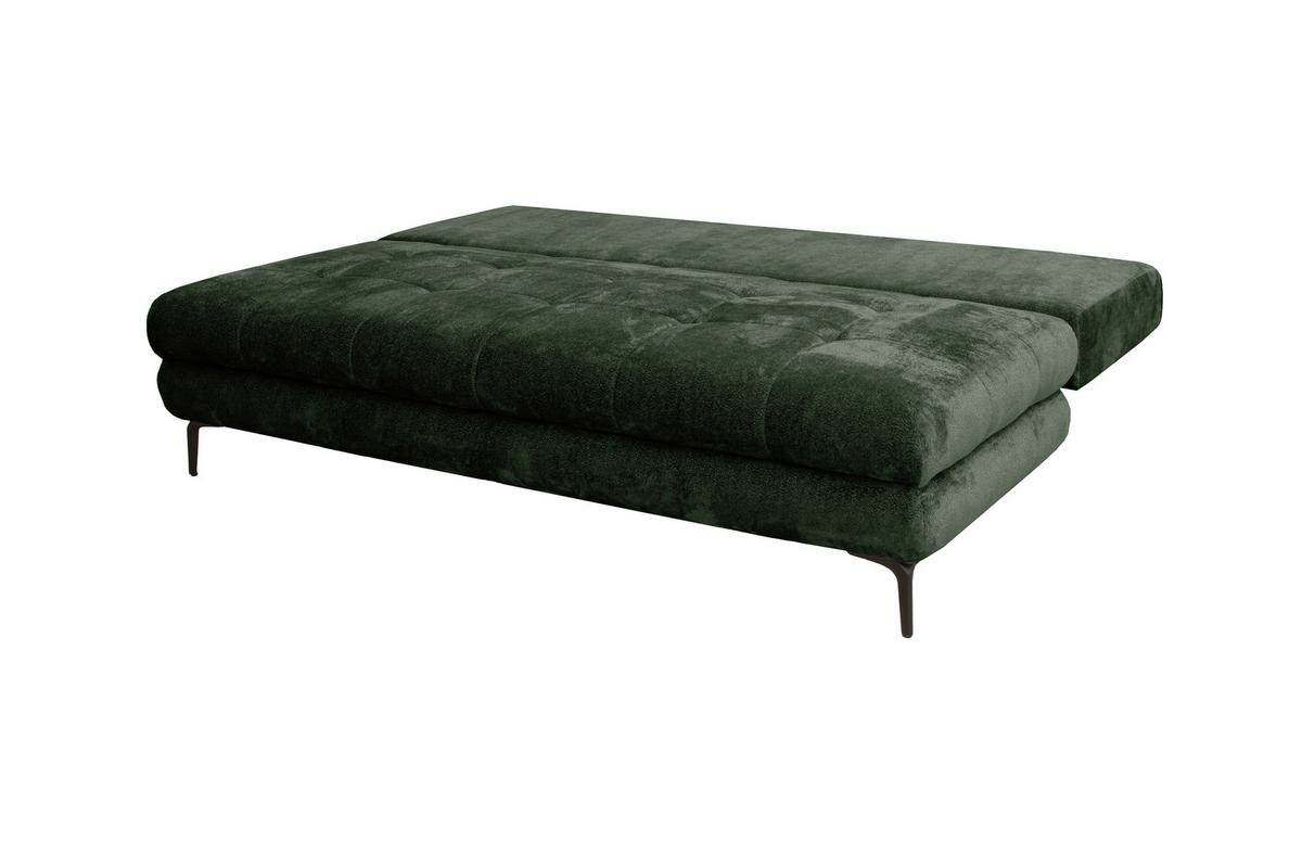 Trosjed Perla - tamno zelena/crna, Konvencionalno, tekstil/metal (203/94/96cm) - Modern Living
