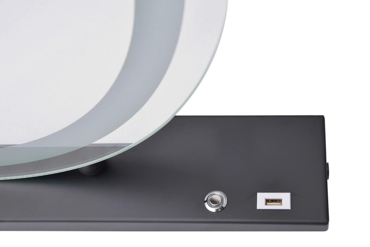 WANDSPIEGEL LED SCHMINKSPIEGEL GLAMORY 125 - Schwarz, Basics, Glas/Holzwerkstoff (53/10/60cm) - Kayoom