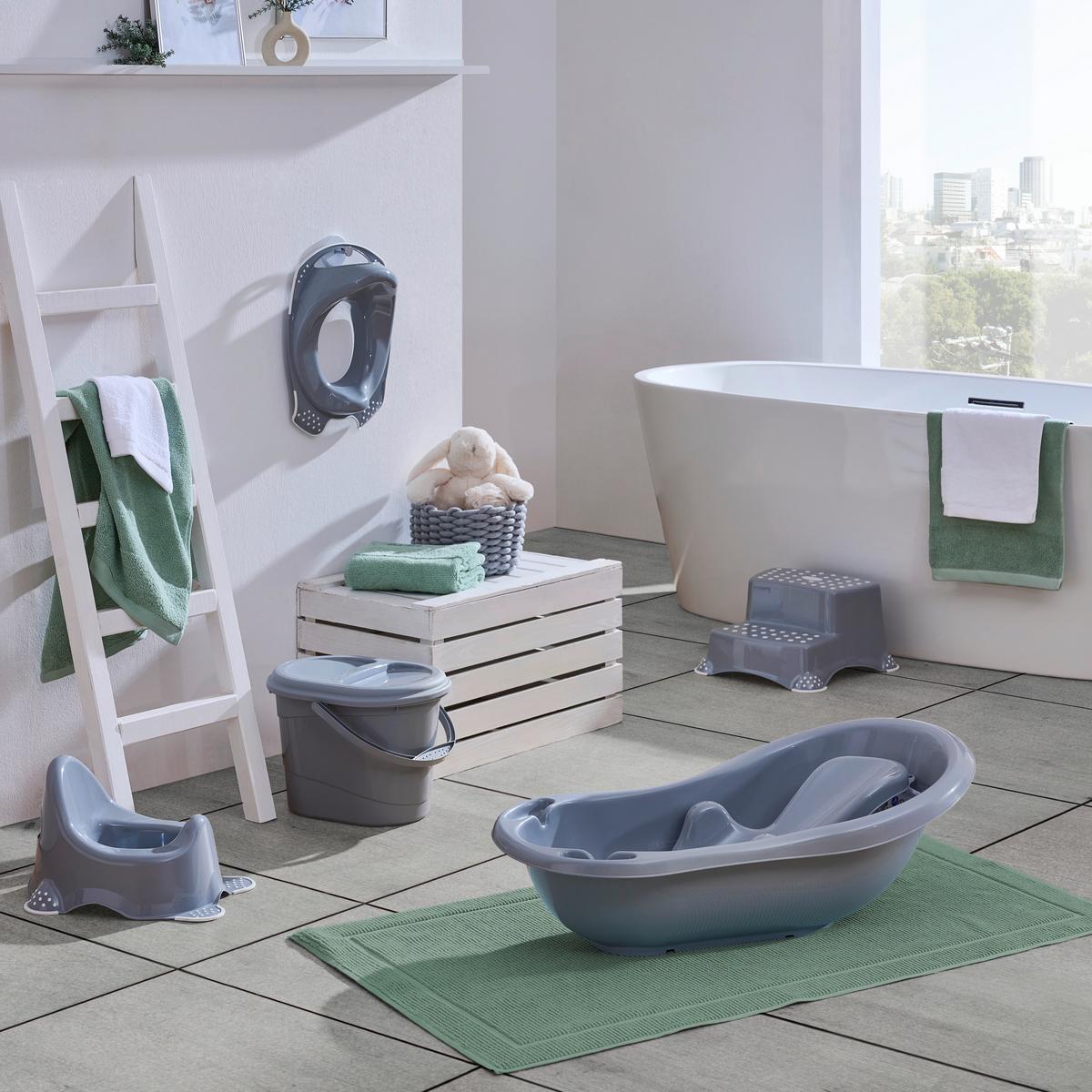 WANIENKA DLA NIEMOWLĄT 103421300002B - szary, Basics, tworzywo sztuczne (84/49/29cm) - My Baby Lou