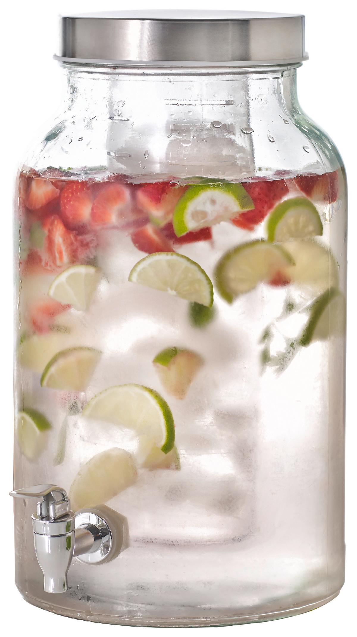 DOZOWNIK DO NAPOJÓW 50684-2 - kolor stalowy/przezroczysty, Basics, tworzywo sztuczne/metal (5,6l) - Novel