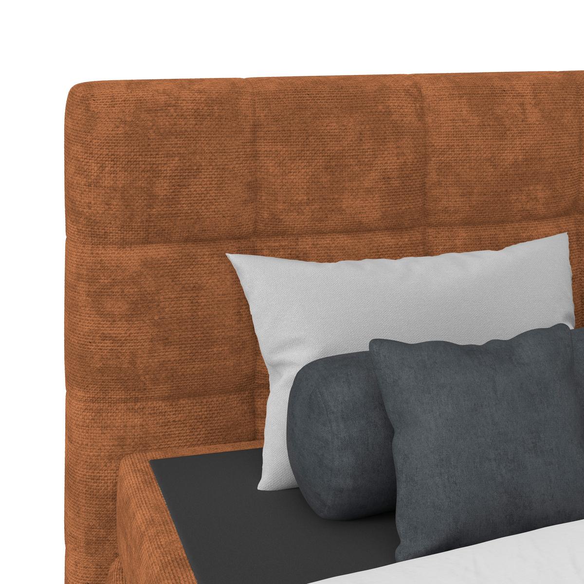 Box Krevet Vega - boje hrđe/zelena, Trend, tekstil/drvo (160/200cm) - Modern Living