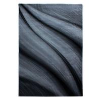 Flachwebeteppich Miami Schwarz ca. 240x340cm - Schwarz, Design, Textil (240/340cm) - Novel