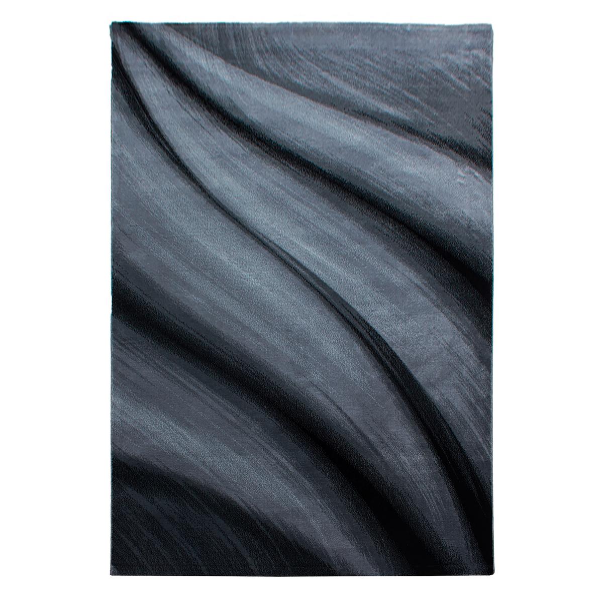Flachwebeteppich Miami Schwarz ca. 240x340cm - Schwarz, Design, Textil (240/340cm) - Novel